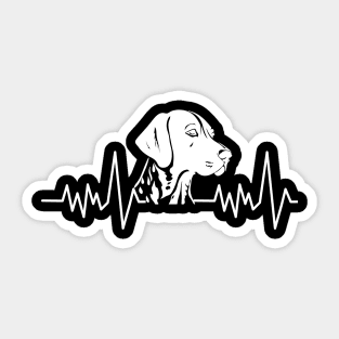 German Shorthaired Pointer Heartbeat Sticker